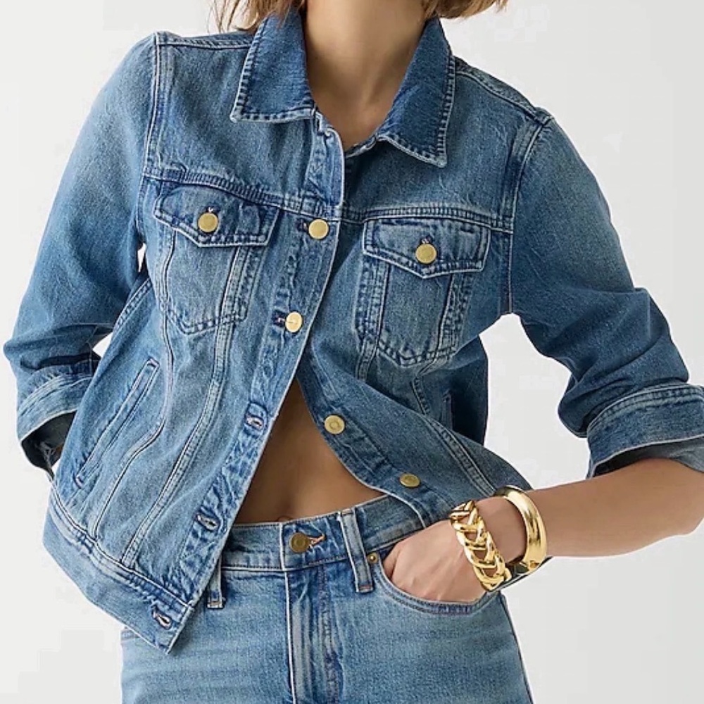 J. Crew | Jacket | Classic Denim Jacket in Brilliant Day Wash - Picture 8 of 14